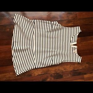 J Crew Striped Peplum Blouse
